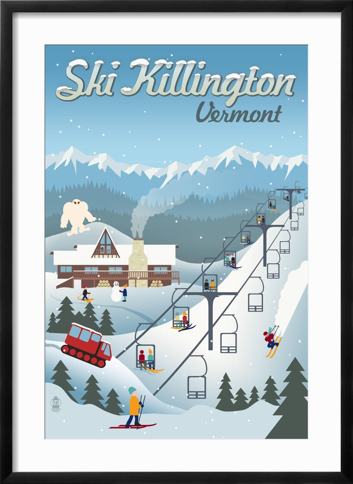Amazon.com: AllPosters Wall Art Print Killington, Vermont - Retro